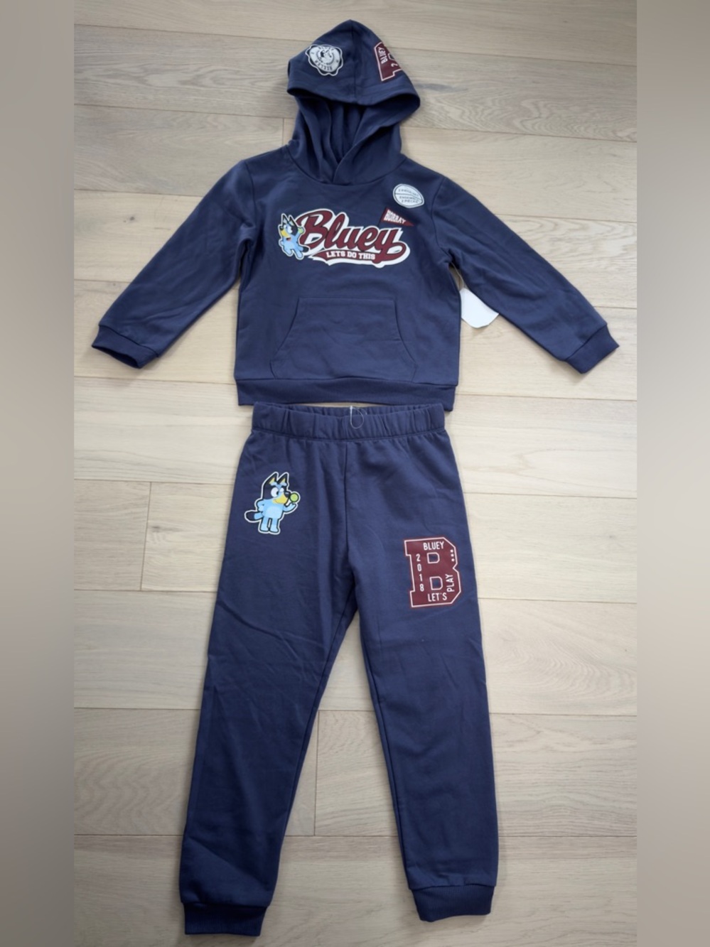 Bluey Navy Hoodie & Joggers Set Size 5T- Brand NWT